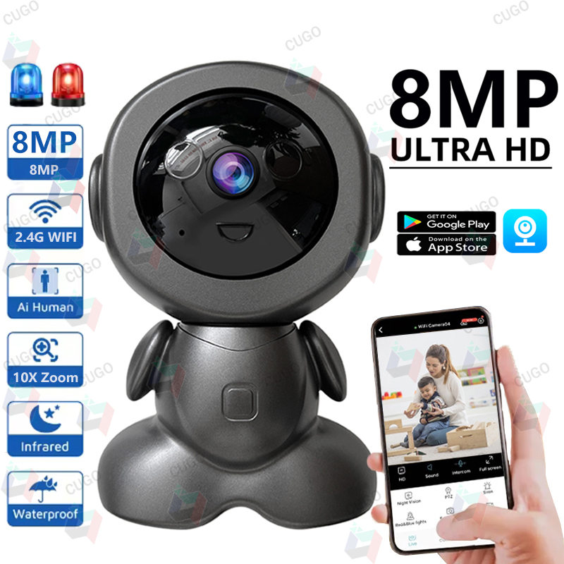 8MP Wifi Surveillance Robot Ca - Home Security Images recension och pris