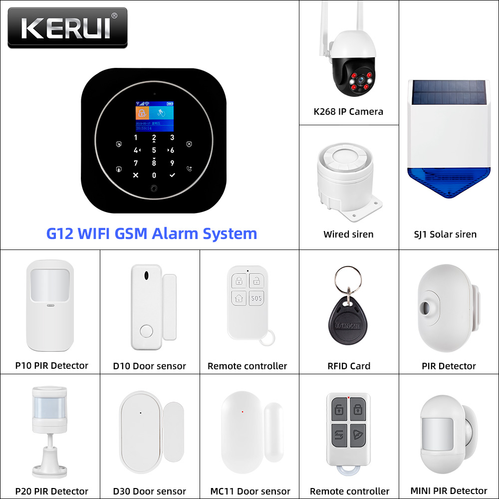 KERUI G12 2G Wifi Wireless Hom - Sim Gsm Alarm recension och pris