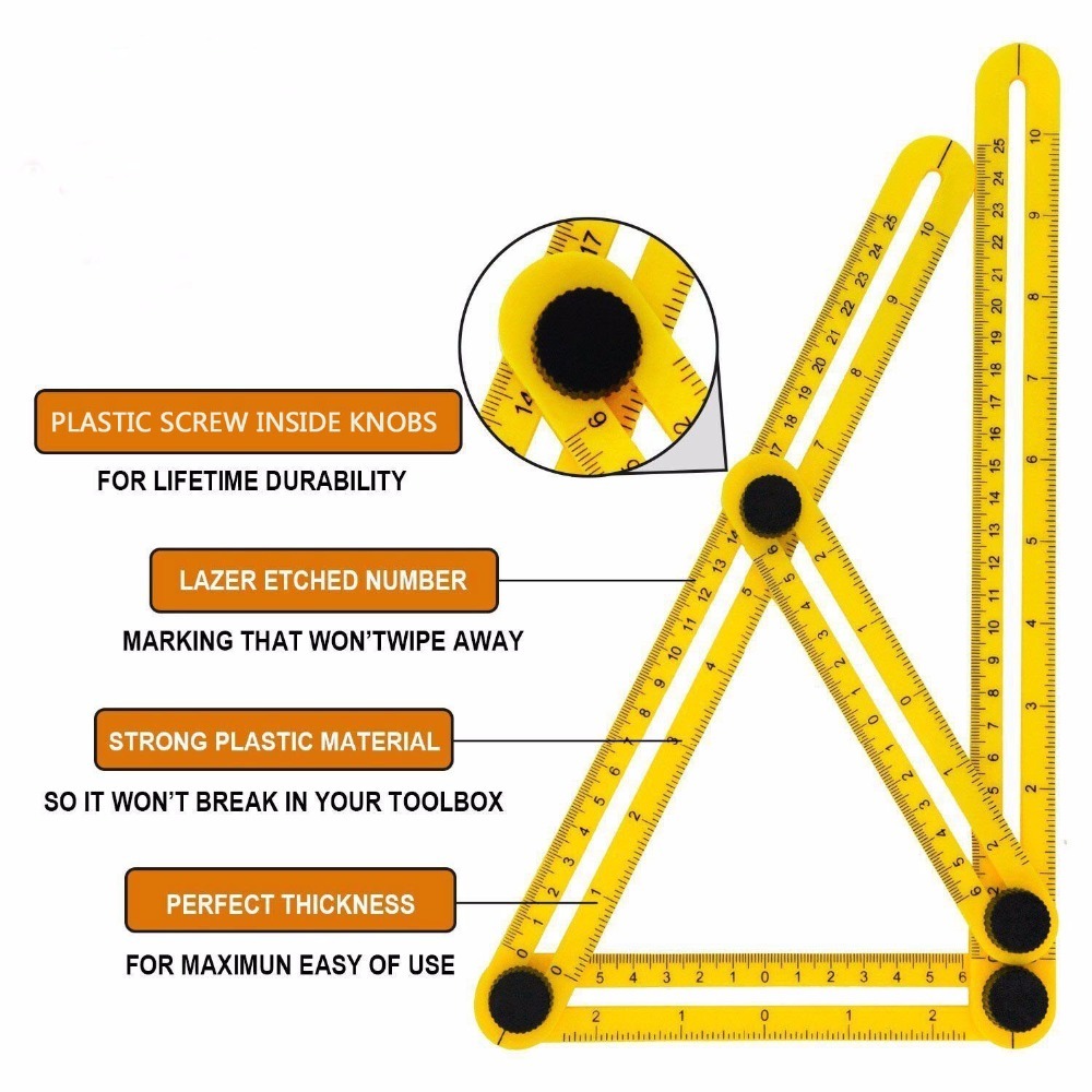 Protractor Multi Angle Ruler T - Home Security Measures recension och pris
