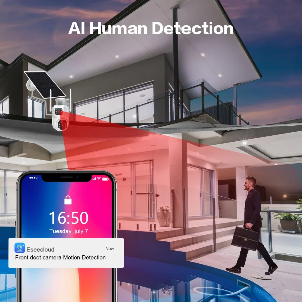 4K 8MP Dual Lens Wifi Solar CC - Home Security Premium recension och pris