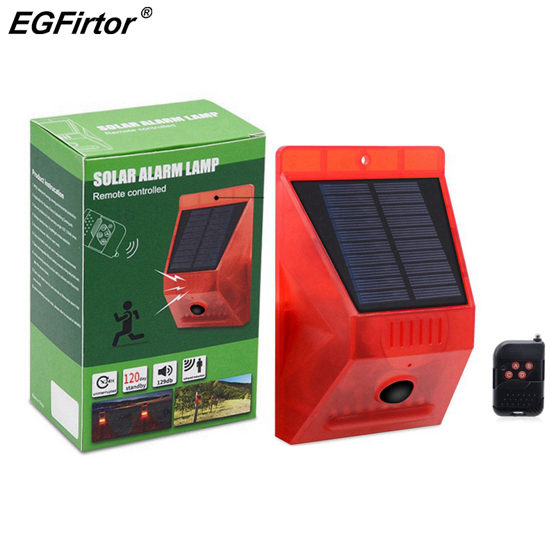 Solar Alarm Lamp Remote Contro - Home Yard Security recension och pris