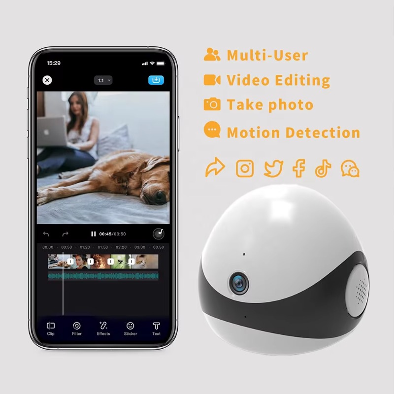 Wireless 2K HD Mobile Pet Comp - Home Security Ai recension och pris