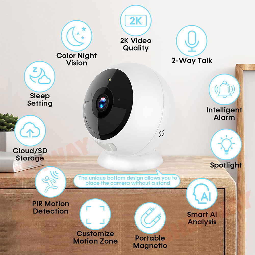 5MP 2K Magnetic Battery Securi - Home Security Premium recension och pris