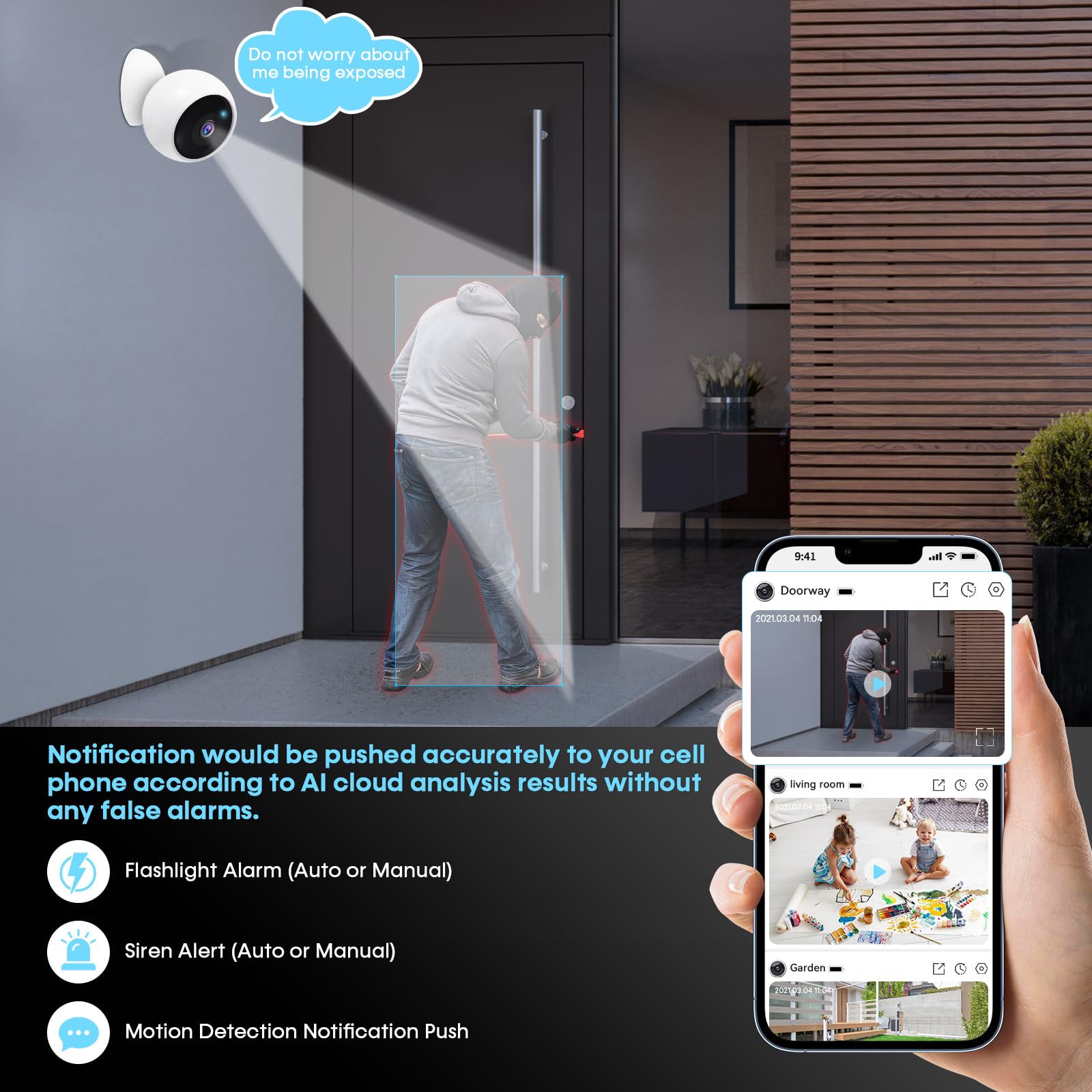 5MP 2K Magnetic Battery Securi - Home Security Premium recension och pris