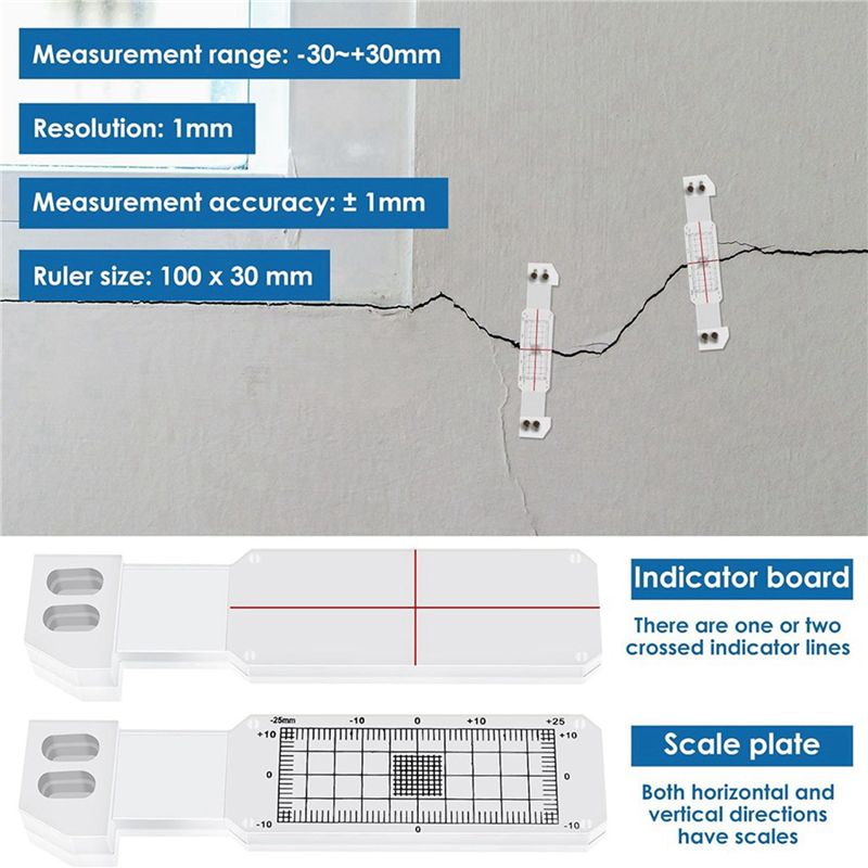 9 Pcs Crack Monitoring Record, - Home Security Measures recension och pris