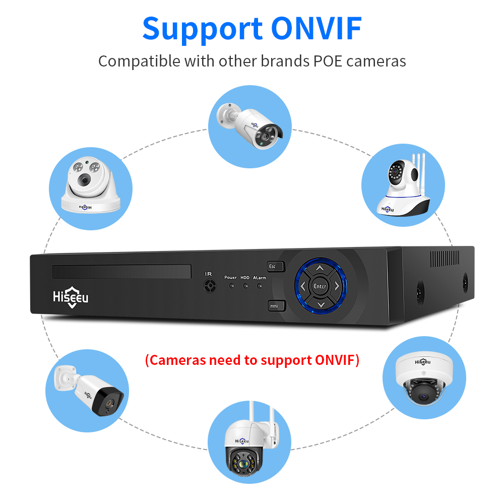 Hiseeu 4CH 10CH 16CH 4K 8MP 5M - Home Security Camera recension och pris