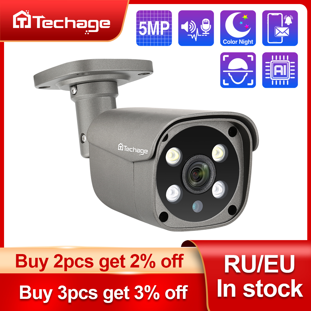 Techage H.265 4K 5MP 8MP PoE I - Home Security Ai recension och pris