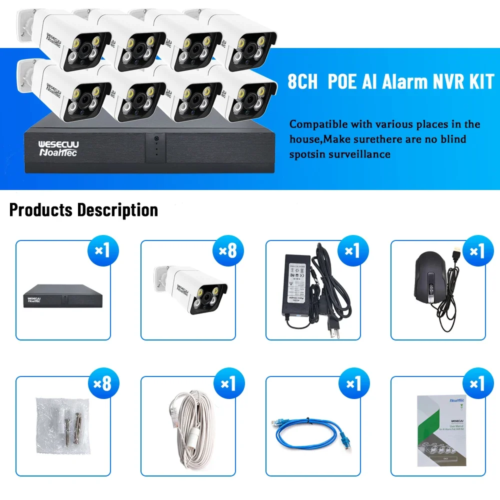 Manufacturer 5mp 4k 8mp 4 8 16 - Home Security Ai recension och pris