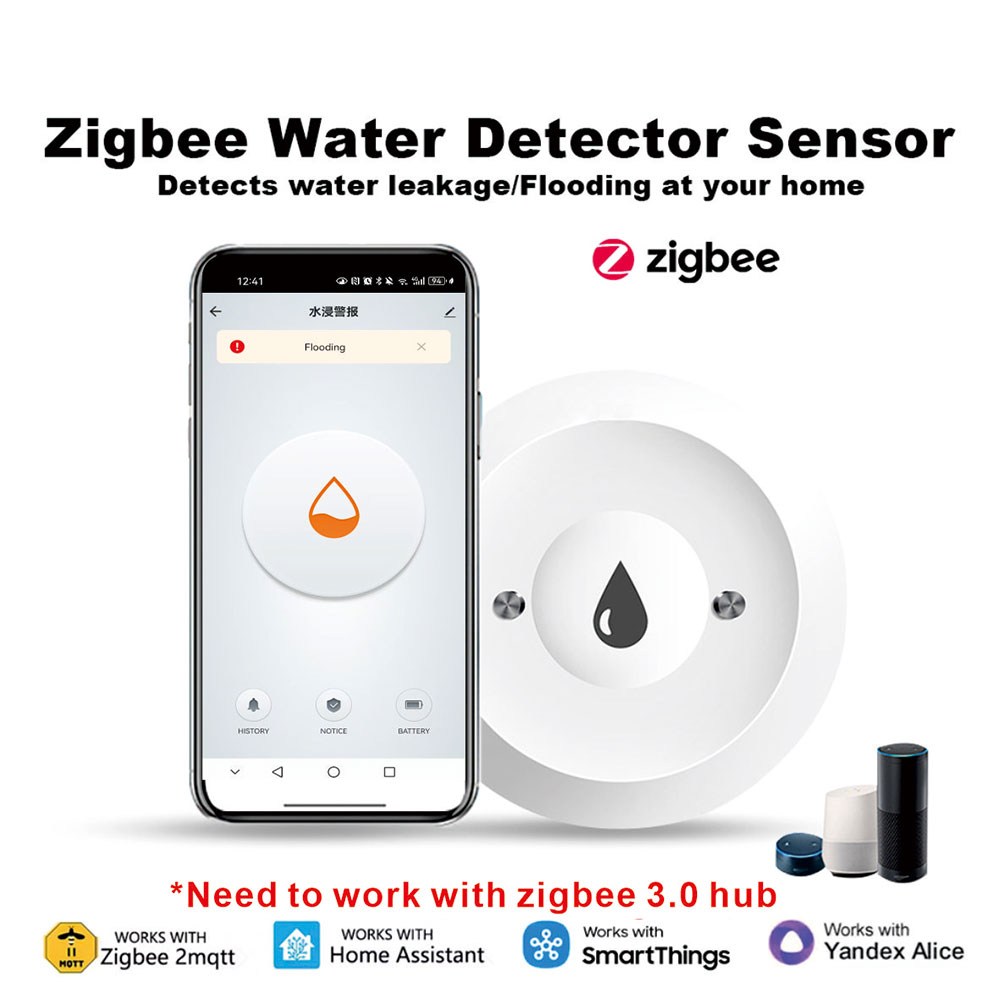 ZigBee Smart Water Leak Sensor - Sim Gsm Alarm recension och pris