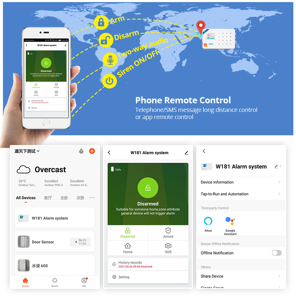 KERUI Security Alarm System Ki - Sim Gsm Alarm recension och pris