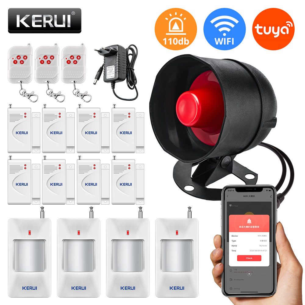 KERUI Tuya WIFI Loudly Speaker - Sim Gsm Alarm recension och pris