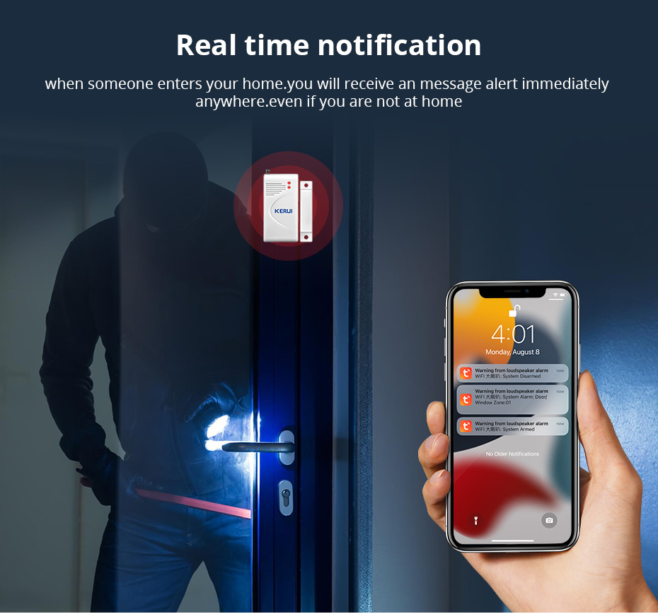KERUI Tuya WIFI Loudly Speaker - Sim Gsm Alarm recension och pris