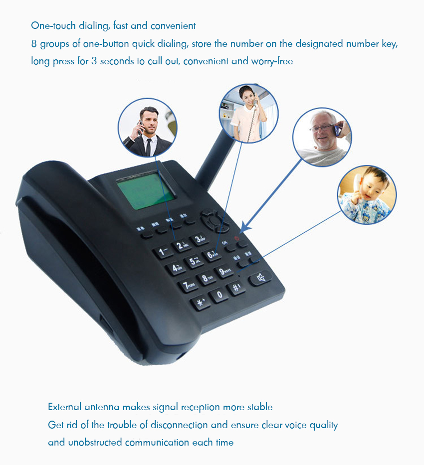 Desktop Wireless Telephone GSM - Sim Gsm Alarm recension och pris